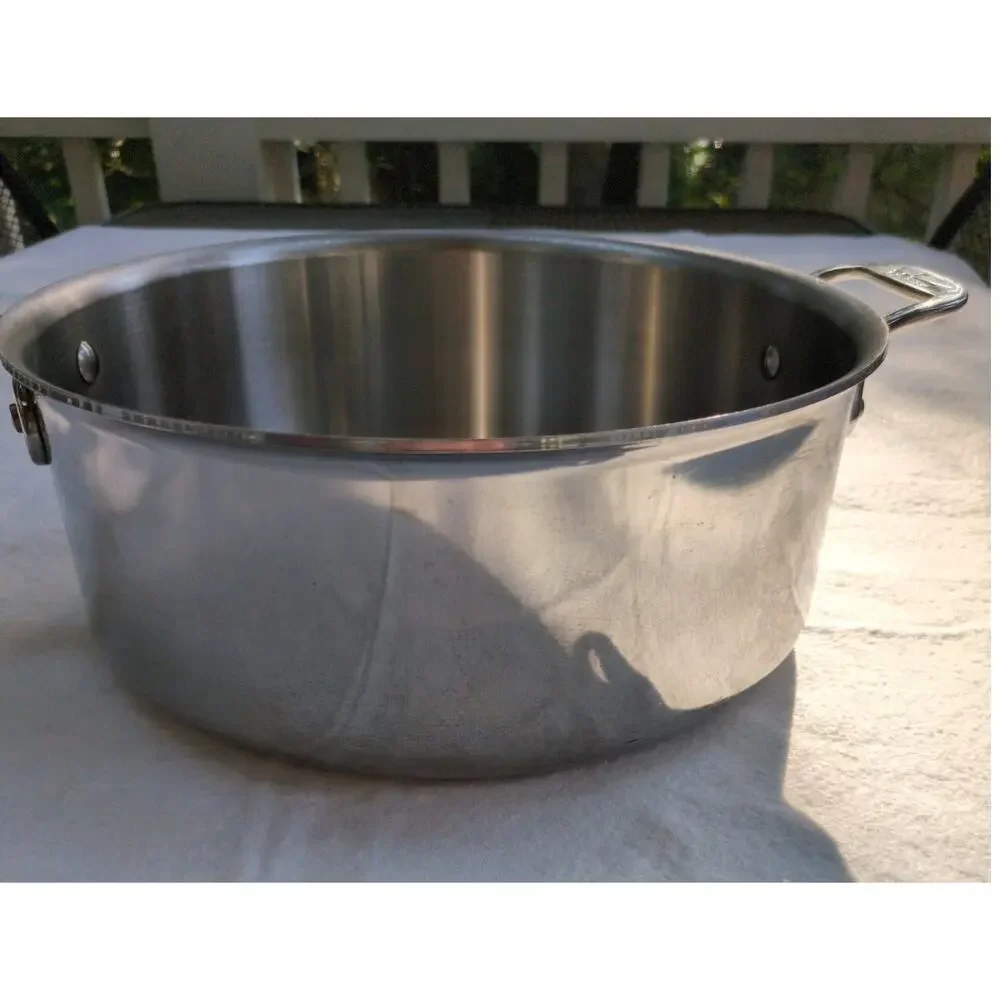 All Clad 6 Qt Saute Pan Stainless Steel Cookware Kitchen Chef Professional USA